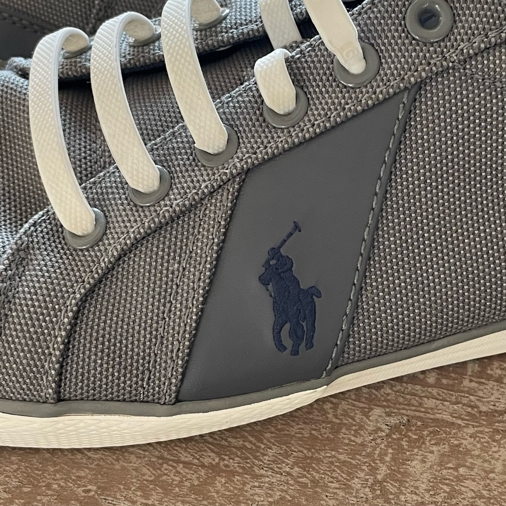 Polo by Ralph Lauren HUGH-NE Gray Trainers Slip On Sneakers Men’s 11 Casual